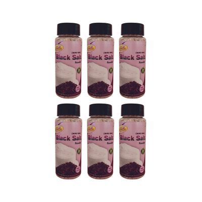 Black Salt Powder | Kala Namak | Himalayan Black Salt 900gm | 150g*Pack of 6