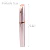 Eyebrow Hair Remover, USB Rechargeable Painless Precision Portable Electric Eyebrow Trimmer Pen, Safe Eyebrow Shaver Razor Tool(Rose Gold) view 2