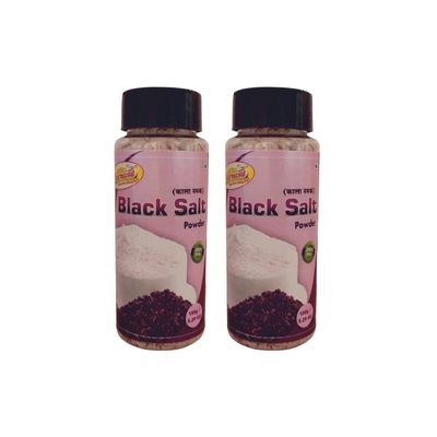 Kala Namak | Black Salt | Twin Bottle Packing | 300g (150g*Pack of 2)