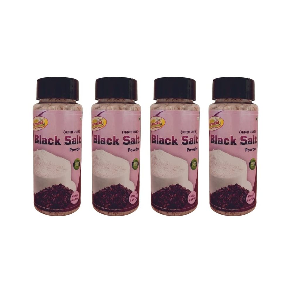 Black Salt Powder| Kala Namak | 600g (150g*Pack of 4 )