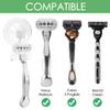 Linkidea 3 Packs Razor Holder for Shower, Wall Mounted Suction Cup Shaver Hanger Hooks for Bathroom, Compatible with Gillette Venus Platinum, Fusion 5 Proshield & Proglide, Mach 3 Classic view 2