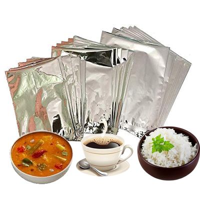 SAARA Aluminium Silver foil Pouches 6x8 Inches of Foil Bags (200 Pieces) Packet for Tea Coffee Food Packing (Pack of 2 X 100 Pieces)