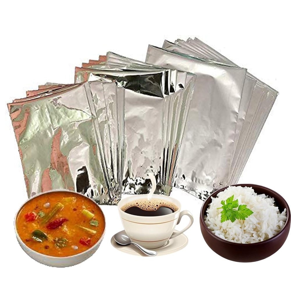 SAARA Aluminium Silver foil Pouches 6x8 Inches of Foil Bags (600 Pieces) Packet for Tea Coffee Food Packing (Pack of 6 X 100 Pieces)