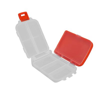 Foldable Pill Organizer, Removable Transparent Slot Travel Medication Carry Case Portable Weekly Pill Organizer for Vitamins for Fish Oil(red)