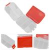 Foldable Pill Organizer, Removable Transparent Slot Travel Medication Carry Case Portable Weekly Pill Organizer for Vitamins for Fish Oil(red) view 2
