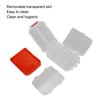 Foldable Pill Organizer, Removable Transparent Slot Travel Medication Carry Case Portable Weekly Pill Organizer for Vitamins for Fish Oil(red) view 3