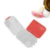 Foldable Pill Organizer, Removable Transparent Slot Travel Medication Carry Case Portable Weekly Pill Organizer for Vitamins for Fish Oil(red) view 4