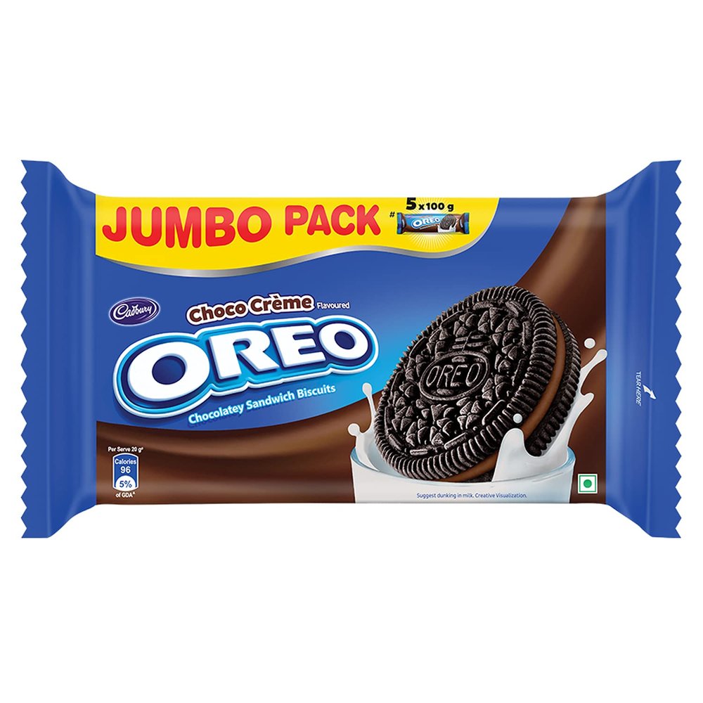 Cadbury Oreo Chocolate Creme Biscuit - Jumbo Pack 500g