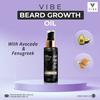 VIBE Natural Beard Growth Oil for Men & Boys with Natural Fenugreek, Avocado, Mandarin oil for Beard Care Only, Beard Oil for Patchy Beard Issues, Beard Oil For Hair Growth(50ml) view 2