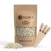 ENORA Brazilian Stripless Wax Beans for Women (800g) | With Wooden Spatula | Natural | For Face, Chin, Hairline, Bikini Area & Full Body Hair Removal (800 Gram, White Chocolate) view 1