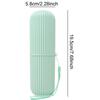 REZDAX Plastic 2Pcs Travel Toothbrush Holder, Portable Toothbrush Case Long 7.7 Inch For Traveling, Camping, Business Trip And School, Multifuction With Multi Colors view 2