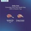 ORACURA Daily Care Combo OC200 Smart PLUS Water FlosserWhite & SB200 Sonic Lite Electric Rechargeable Toothbrush Blue view 4