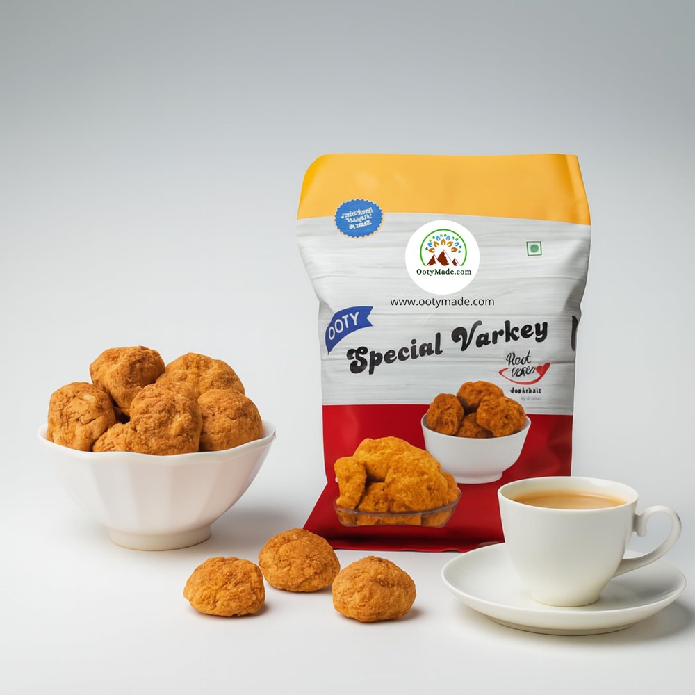 OotyMade.com Ooty Special Varkey Original - Big Size - 1kg | Healthy Snacks, Biscuits, Rusks | Fresh Bakery Biscuits | Delicious and Crunchy Cookies