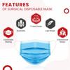 Shield Xtra 3 Ply -Surgical Face Mask Pouch with built in Nose Pin,Certified by BFE>99% and PFE > 95%, SITRA, DRDO, ISO and CE (Pack of 400, Blue) view 4