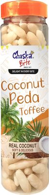 CHASKA BITE Coconut Peda Soft & Chewy Toffee | Real Peda Toffee |Candy | Milk Toffee |(200 G)