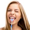 Tongue Brush, Tongue Scraper, Tongue Cleaner Helps Fight Bad Breath, 3 Tongue Scrapers, 3 Pack (Blue & Orange & Red) view 3
