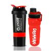 True Indian Combo Gym Shaker Bottle with Sipper Bottle, Shaker Bottles for Protein Shake 100% Leakproof Guarantee Protein Shaker/Sipper Bottle-Pack of 2 Shaker & Sipper (Red) view 1