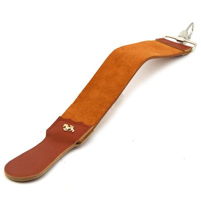 Double- layer Leather Razor Strop Shaving Sharpener Strap Barber Straight Razor Sharpening Belt ( Brown ) for Women