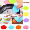 HKD Sales Silicone Washing Sponge Antibacterial Silicone Dish Scrubber Fruit and Vegetable Washing Brush Round Scrubber Pad Multipurpose Silicone Dishwashing Tools for Kitchen(2 psc) view 3