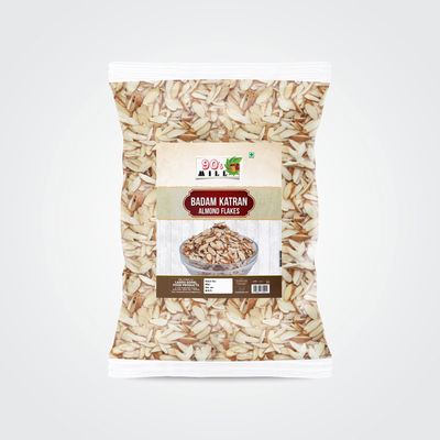 90's MILL Diwali Sale Sliced California Almonds Flakes Badam Cutting (Badam Katran) (Badam Flakes, Perfect for Garnish, Baking and Salads) (300gm) Great Indian Festival