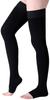 JUST RIDER Varicose Veins Pain Relief Compression Socks for Running, Sports, Fitness, Medical for both Men and Women 15-20 mmHg compression (Black, M) view 1