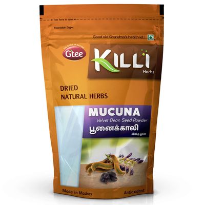 KILLI Mucuna pruriens | Black Kaunch | Poonaikali | Kapikachhu | Velvet Bean Powder, 100g