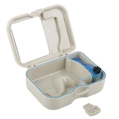 Denture Container Teeth Container Denture Box for Help You Put On Denture Teeth Care