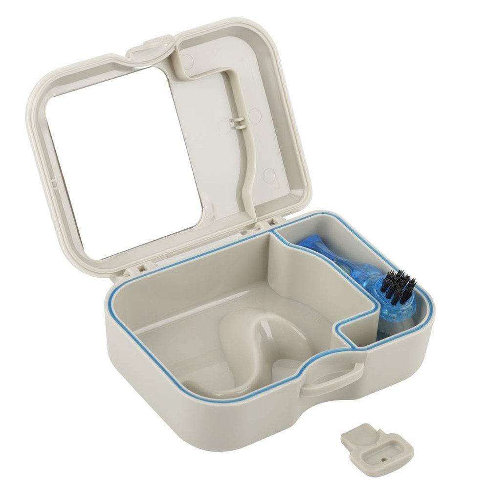 Denture Container Teeth Container Denture Box for Help You Put On Denture Teeth Care