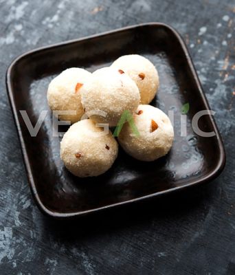 Veganic Coconut Laddu Nariyal Peda Soft & Chewy Toffee Coconut Balls Real Nariyal Peda Toffee Coconut Candy 400gm