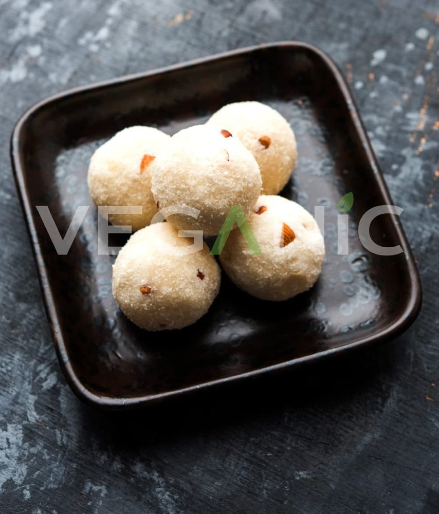 Veganic Coconut Laddu Nariyal Peda Soft & Chewy Toffee Coconut Balls Real Nariyal Peda Toffee Coconut Candy 400gm