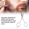 Mustache Scissors, Stainless Steel Facial Hair Grooming Kit for Facial Hair for All Body view 4