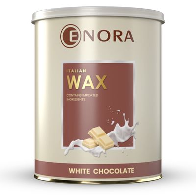 ENORA Detan White Chocolate Wax for Smooth Hair Removal - 800gm with chocolate extracts | For all skin types | Removes Tan, Dead Skin | For Arms, Legs and Full body (800 gram + 35 Wax Stripes + 1 Steel Knife)