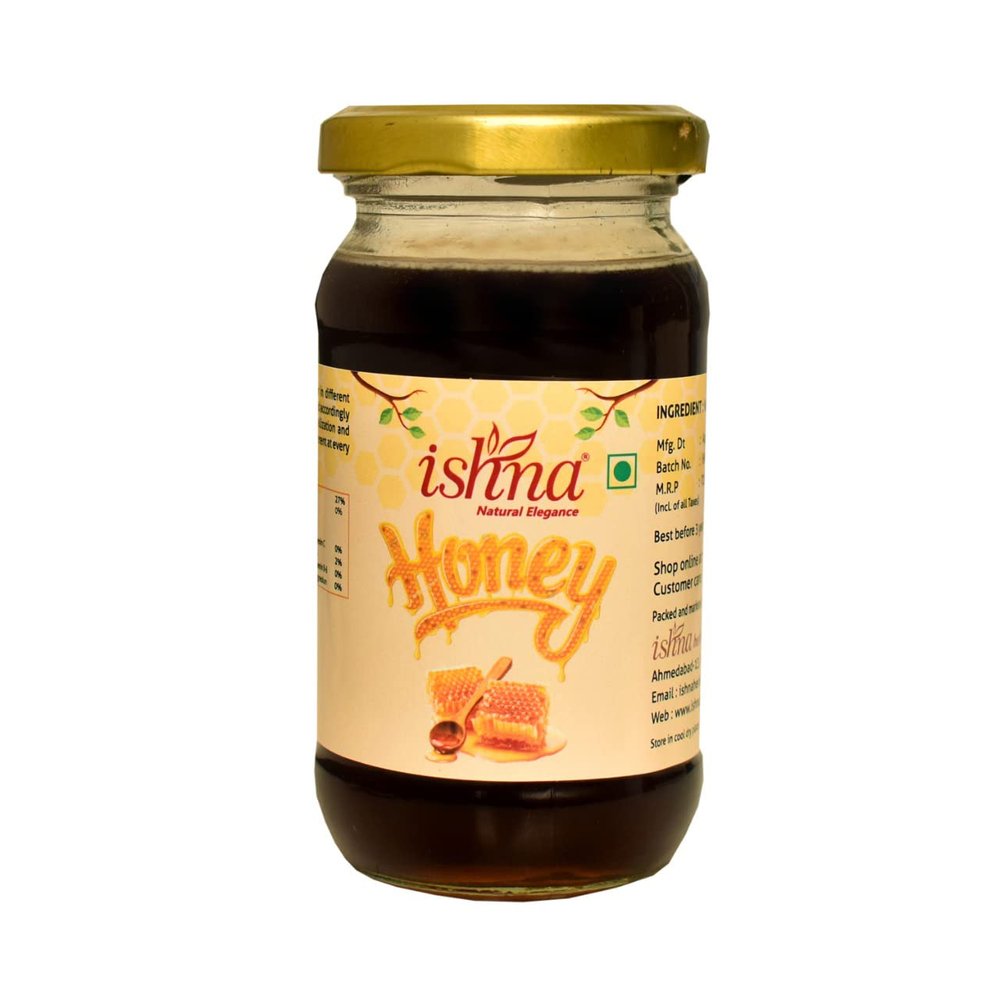 Ishna Honey | Organic Honey | 100% Pure and Nutural Honey | Raw Natural Honey | Sources of Nutrition - (250 GM)