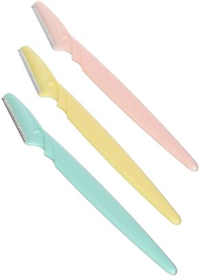 URBAN BOX 3PCS Eyebrow Razor Exfoliating Dermaplaning Tool,Facial Dermaplane Razors Shaver Facial Hair Remover Shaving Trimming Grooming Eyebrow Shaper with Precision Cover for Women and Men