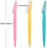 URBAN BOX 3PCS Eyebrow Razor Exfoliating Dermaplaning Tool,Facial Dermaplane Razors Shaver Facial Hair Remover Shaving Trimming Grooming Eyebrow Shaper with Precision Cover for Women and Men view 2