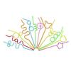 Ubersweet Imported 1X(Children's Curly Party Straws, Crazy Party Straw Curling Novel Straws, f M9Y9 view 1