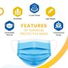 HEALTH SAFE 3 ply pack of 100 Ultra Lightweight Disposable Surgical Face Mask (Blue) view 4