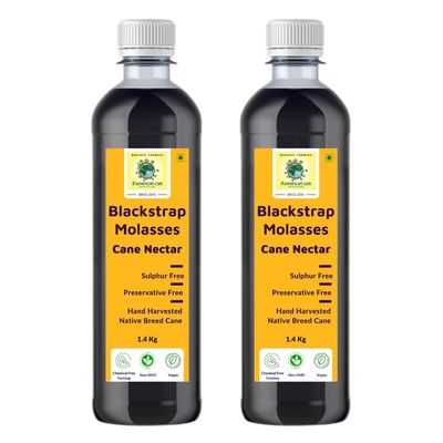 iFarmerscart Sugarcane Blackstrap Molasses - 2.8 KG | Iron & Calcium Boost | Unsulphured | Vegan Gluten-Free and Unprocessed | Cane Nectar Syrup from the Fertile Banks of River Kaveri | Natural Sweetener | Preservative & Thickeners Free | Magnesium R