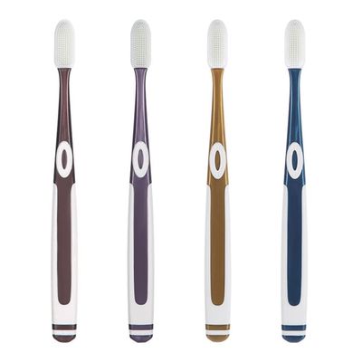 Artibetter 1 Set of 4 Pcs Extra Soft Toothbrushes, Manual Toothbrushes for Adult, Manual Silicone Tooth Brushes for Women Men (Assorted Color)