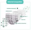 ASGARD Nonwoven Fabric Disposable Surgical Mask 3Ply for Unisex (Grey Check, Pack of 100) view 2