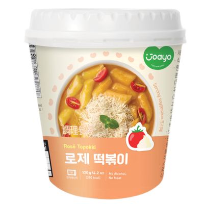 Joayo Rose Topokki Tteokbokki  Rice Cakes with Flavorful Savory Sauce, 4.23 oz  120 g