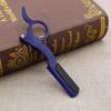 Shaving, Lightweight Alloy Vintage Straight Edge Barber, Anti-Rust for Barber Personal Use Shaving(Blue retro razor) view 2