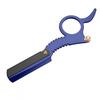 Shaving, Lightweight Alloy Vintage Straight Edge Barber, Anti-Rust for Barber Personal Use Shaving(Blue retro razor) view 4