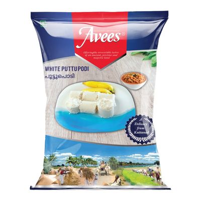 Avees White Puttu Podi | Pack of 2 | 2 KG | Export Quality
