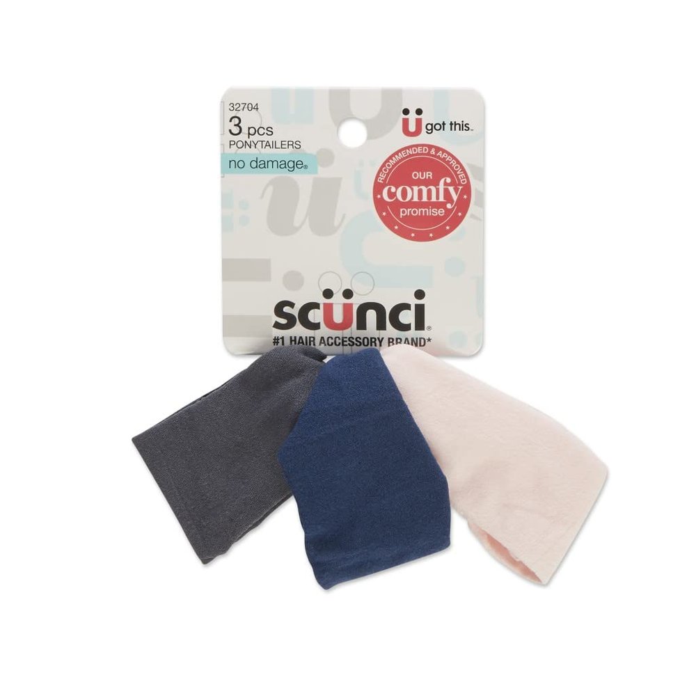 Conair 3ct Assorted Color Fabric Hair Scrunchies