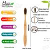 Mini Storify Truly Organic 2.Bamboo toothbrush stand|2.Kids bamboo toothbrush - Charcoal Soft Bristles, Oral Cleaning,|2.Adult bamboo toothbrush - Charcoal Soft Bristles, Oral Cleaning, (PACK OF 6) view 3