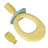 Baby Silicone Toothbrush, Detachable Comfortable Grip Soft Silicone Infant Training Toothbrush for Daily Use(Yellow) view 3