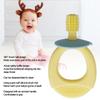 Baby Silicone Toothbrush, Detachable Comfortable Grip Soft Silicone Infant Training Toothbrush for Daily Use(Yellow) view 4