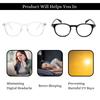 4Flaunt UV Protected & Anti Glare Oval Spectacles Optical Frame, Customizable Lens, Helps In Minimizing Digital Headache, Better Sleeping For Men & Women (Transparent & Black) view 3