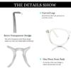4Flaunt UV Protected & Anti Glare Oval Spectacles Optical Frame, Customizable Lens, Helps In Minimizing Digital Headache, Better Sleeping For Men & Women (Transparent & Black) view 4